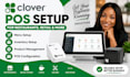 setup clover pos system, menu, inventory