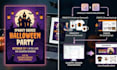design a professional halloween spooky or party event flyer
