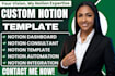 create custom notion templates, dashboards, and workspace setups