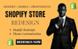 redesign your shopify store or shopify website