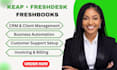 setup keap freshdesk and freshbooks business workflows