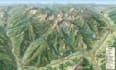 create illustrated hiking trail map, trekking and adventure map