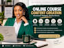 create online course content as course development expert, ebook course creation