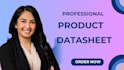 design product datasheet, spec sheet catalog and sell sheet