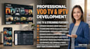 build iptv app, live streaming app, vod TV platform, video streaming app for tvs