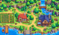 create topdown pixel art tileset map character sprite sheet rpg maker game asset