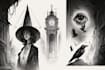 draw black and white illustrations