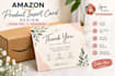 design amazon product insert, thank you and packaging cards