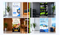 design real estate, gym, restaurant, travel or any business roll up banner