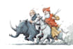 create a political or satirical cartoon illustration