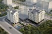 estate 3d residential building,apartment complex,parking lot,cgi exterior render