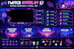 design twich overlay ,gaming graphics and pixel art