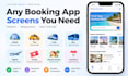 design booking app screens and build the frontend in react