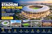 design professional stadium architecture, 3d model and realistic renders
