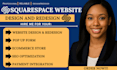 design squarespace website squarespace redesign squarespace website development