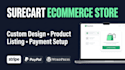 build surecart ecommerce website design product listing payment integration