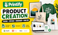 printify poster totebag sweatshirt tanktop creation CSV product mockups upload