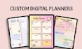 etsy digital planner, seo journal, etsy didgital product hyperlinked planner KDP