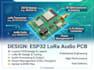 design esp32 lora audio pcb, rf antenna and power management