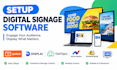 setup digital signage software yodeck displai optisigns novisign screencloud ads