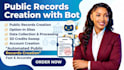 do public records creation with bot