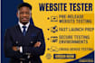 do app and website testing, QA, android and ios user testing