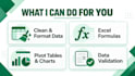 clean excel data, create pivot tables, vlookup and xlookup