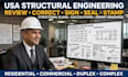 review sign and stamp USA structural engineer, analysis, calculations and permit