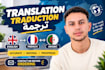 translate english french arabic professionally