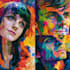 make abstract art ,superhero pop art, food pop art