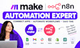setup make com, make come automation, made com, make n8n automation integromat
