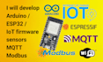 develop esp32 modbus rtu rs485 tcp industrial iot firmware