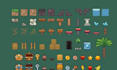 do pokemon gba style pixel tileset rom hack map and game art