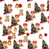 design cute christmas corgi seamless fabric pattern