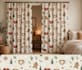 design christmas fabric pattern bedsheet curtain sofa mockup with logo