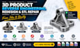 3d product reverse engineering, redesign, cad modification and stl file repair