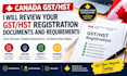 review your canada gst hst registration documents and requirements