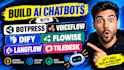 build ai chatbots with botpress, voiceflow, dify, flowise, langflow, tiledesk