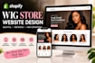 design a professional wig website or online wig store