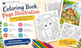 draw bold and easy coloring book pages for KDP