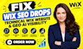 fix wix SEO drops, technical wix website, and GEO ai visibility