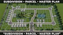 create subdivision map, plat map, parcel map, property layout, master site plan