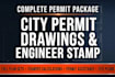 do city permit drawings as usa architect for permit plan permit engineer stamp