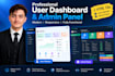 create responsive HTML CSS javascript admin panel and user website