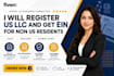 register US llc and get ein for non US residents