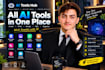 create a professional ai tools website with modern responsive UI