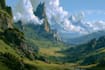 do stunning fantasy landscape, background illustration