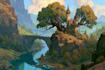 do fantasy landscape illustrations