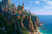 create stunning fantasy landscape illustration