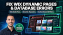 fix wix dynamic pages database dataset velo code and dynamic custom forms